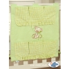 Cot tidy- Teddy Bear with bow green