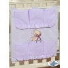 Cot tidy- Teddy Bear with bow lilac