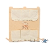 Cot tidy- Teddy Bear with bow peach