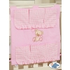 Cot tidy- Teddy Bear with bow pink