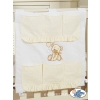 Cot tidy- Teddy Bear with bow white
