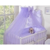 Cotbed Bedding set 5-pcs with mosquito-net- Hanging Hearts lilac