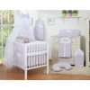 Cotbed Bedding set 7-pcs with mosquito-net- Hanging Hearts pink flowers