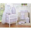 Cotbed Bedding set 7-pcs with mosquito-net- Hanging Hearts pink flowers