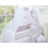 Cotbed Bedding set 7-pcs with mosquito-net- Hanging Hearts pink flowers