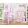 Cotbed Canopy made of Chiffon- for baby cot Hanging Hearts pink