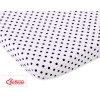 Cotton Baby Cot Sheet 140x70cm white with black dots