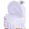 Cover set 4 pcs for Moses Basket Wicker crib Charlotte White Embroidered Bedding Set no. 50102-906 or 70102White Bedding Set