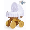 Cover set 4 pcs for Moses Basket Wicker crib Charlotte White Embroidered Bedding Set no. 50102-906 or 70102White Bedding Set