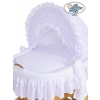 Cover set 4 pcs for Moses Basket Wicker crib Charlotte White Embroidered Bedding Set no. 50102-906 or 70102White Bedding Set