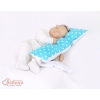 Cuddly cat double-sided-Simple white dots on turquoise