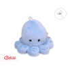Cuddly octopus with rattle - blue
