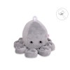 Cuddly octopus with rattle - gray