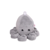 Cuddly octopus with rattle - gray