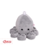 Cuddly octopus with rattle - gray