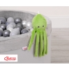 Cuddly octopus with rattle - green