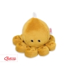 Cuddly octopus with rattle - honey yellow