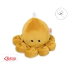 Cuddly octopus with rattle - honey yellow