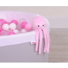 Cuddly octopus with rattle - pink