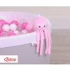 Cuddly octopus with rattle - pink