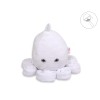 Cuddly octopus with rattle - white
