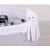 Cuddly octopus with rattle - white