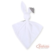 Cuddly rabbit double-sided- black flowers