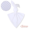 Cuddly rabbit double-sided- Gray flowers