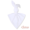 Cuddly rabbit double-sided- Gray flowers