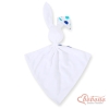 Cuddly rabbit double-sided- Navy blue-mint dots