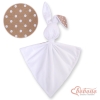 Cuddly rabbit double-sided-Simple white dots on brown