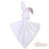 Cuddly rabbit double-sided-Simple white dots on brown