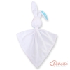 Cuddly rabbit double-sided-Simple white dots on turquoise