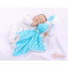 Cuddly rabbit double-sided-Simple white dots on turquoise