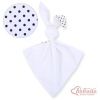 Cuddly rabbit double-sided- White with black dots