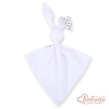 Cuddly rabbit double-sided- White with black dots