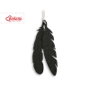 Decorative felt feathers 2pcs - anthracite