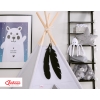 Decorative felt feathers 2pcs - black