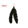Decorative felt feathers 2pcs - black
