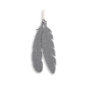 Decorative felt feathers 2pcs - gray