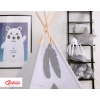 Decorative felt feathers 2pcs - gray