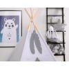 Decorative felt feathers 2pcs - gray