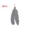 Decorative felt feathers 2pcs - gray