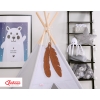 Decorative felt feathers 2pcs - rusty red
