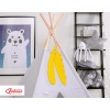 Decorative felt feathers 2pcs - yellow