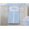 Diaper bag- Hanging Hearts blue flowers