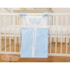 Diaper bag- Hanging Hearts blue stripes