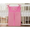 Diaper bag- Hanging Hearts dark pink checkered
