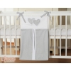 Diaper bag- Hanging Hearts Gray