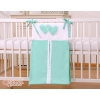 Diaper bag- Hanging Hearts mint